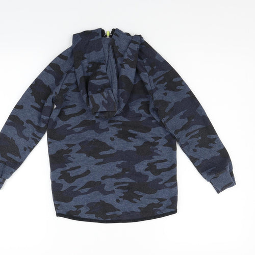 F&F Girls Blue Floral  Jacket  Size 7-8 Years  - Camo detail