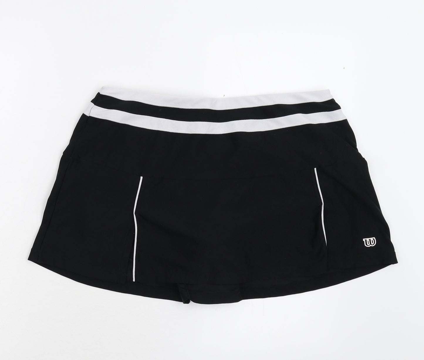 Wilson Womens Black   Athletic Shorts Size L - Skirt