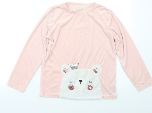 Primark Girls Pink   Top Pyjama Top Size 10 Years  - Bear