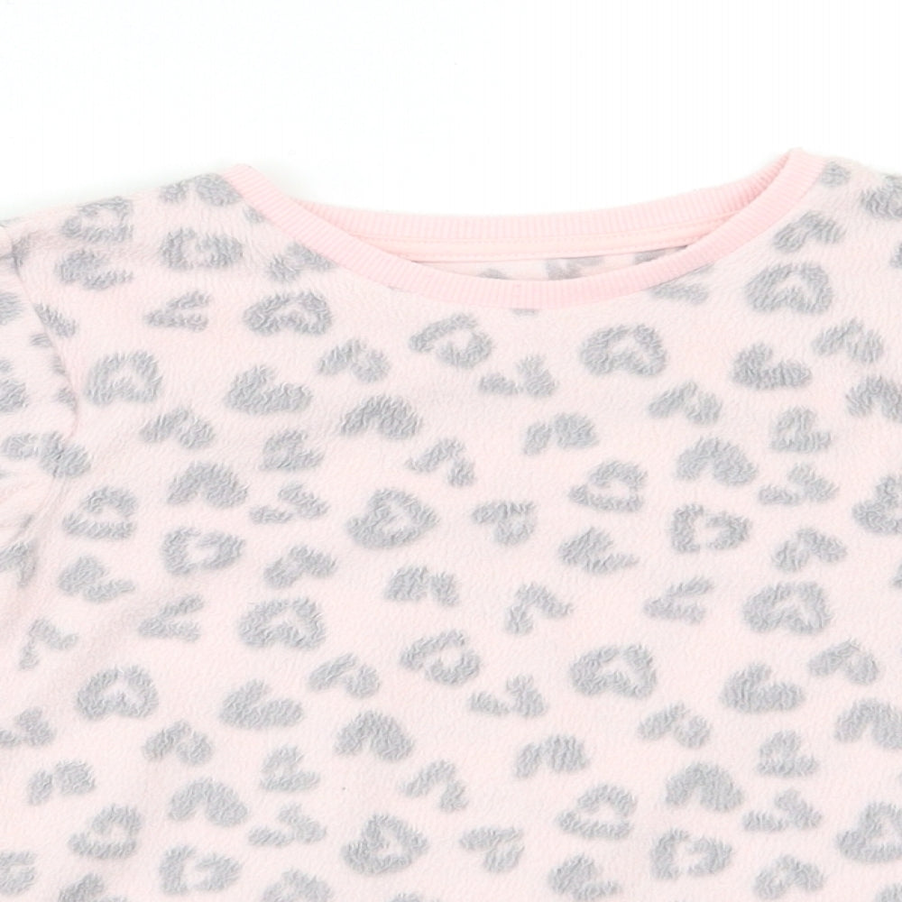 F&F Girls Pink Animal Print  Top Pyjama Top Size 3-4 Years