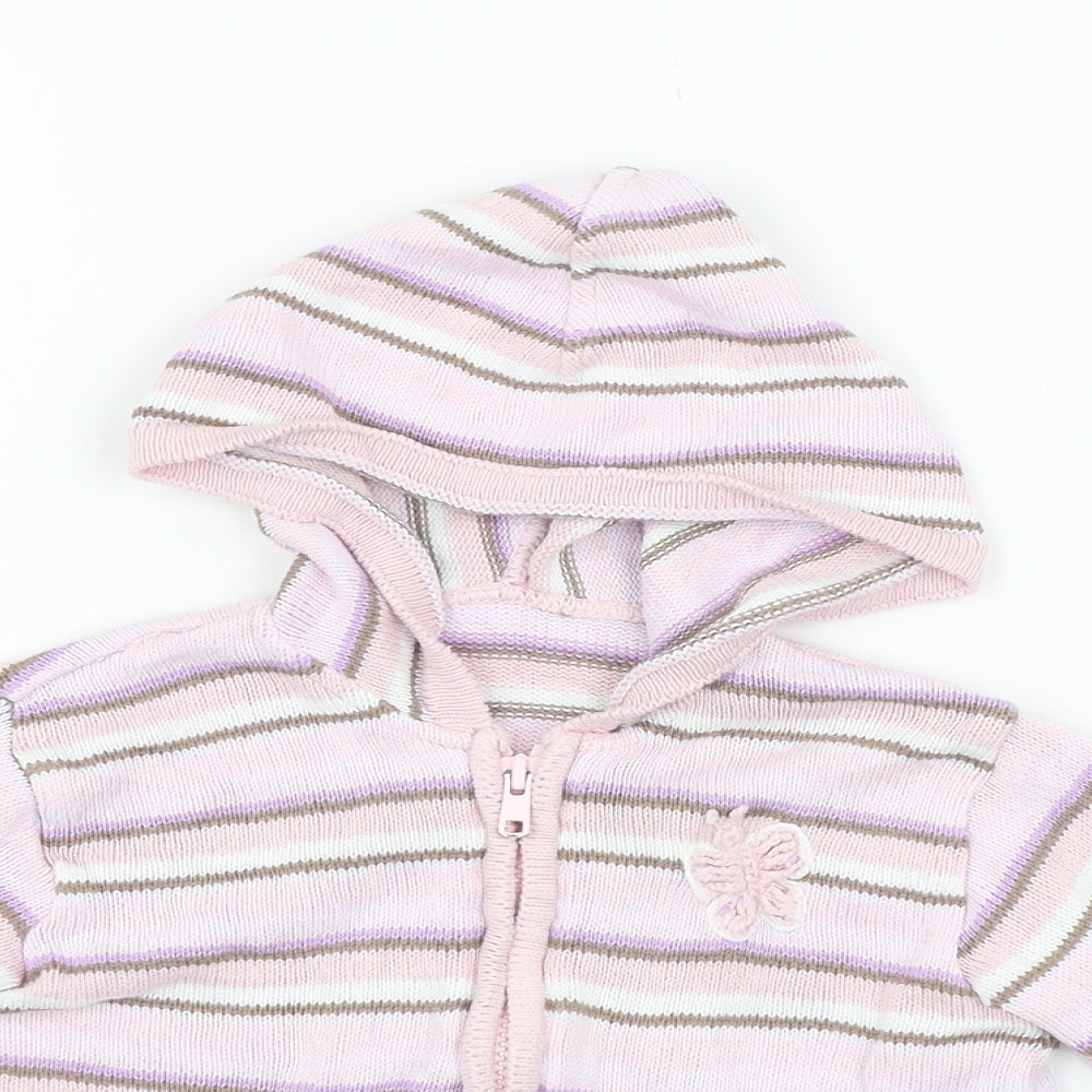 Marks and Spencer Girls Beige Striped  Jacket  Size 2-3 Years