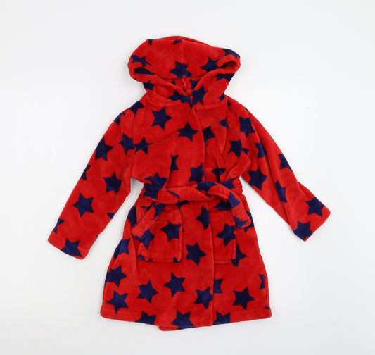 George Boys Red  Fleece  Gown Size 3-4 Years