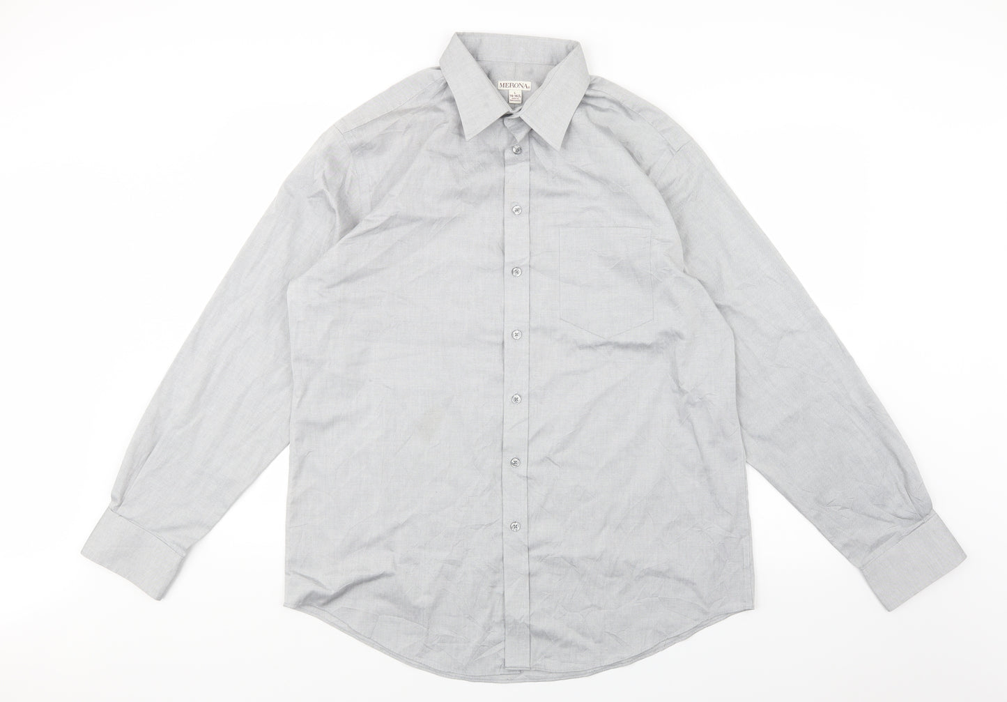 Merona Mens Grey    Button-Up Size L