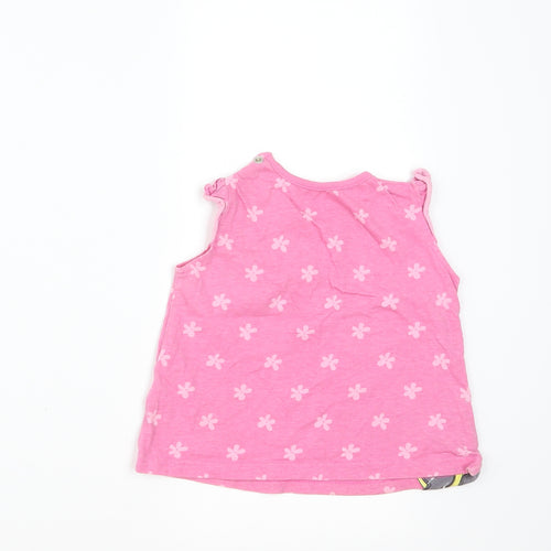 Disney Baby Girls Pink Geometric  Basic T-Shirt Size 18-24 Months  - Minnie Mouse