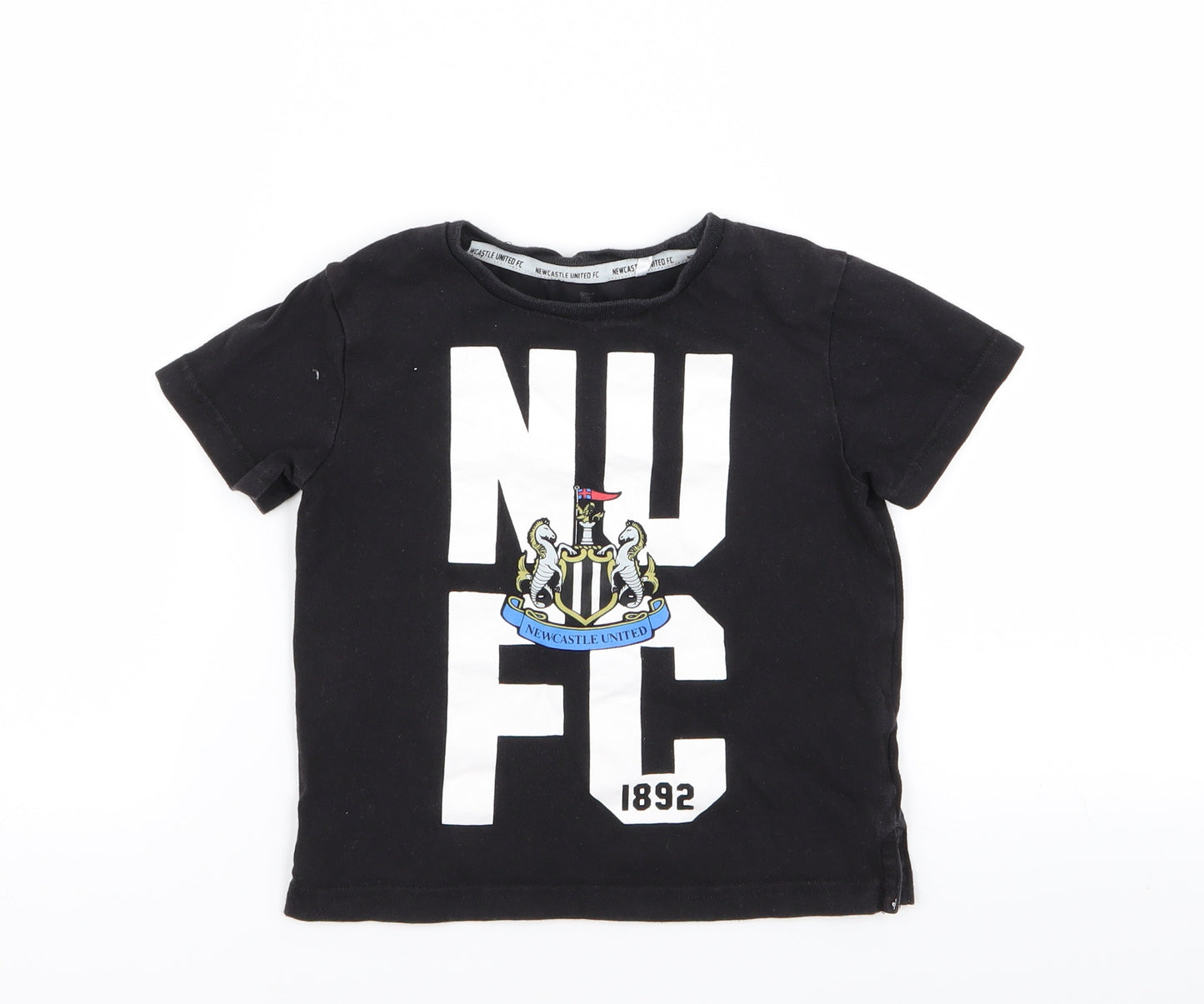 Newcastle United Boys Black   Basic T-Shirt Size 3-4 Years