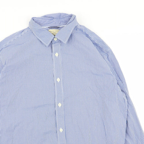 Heritage Mens Blue Check   Dress Shirt Size 16.5