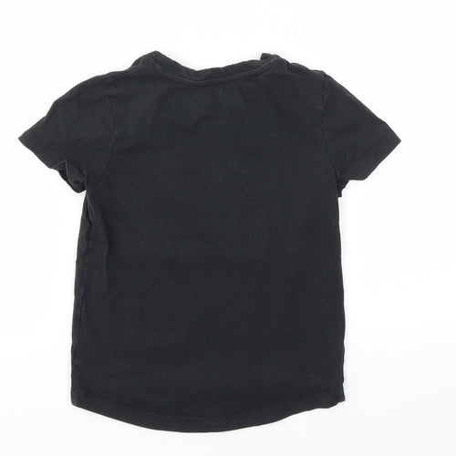Nutmeg Boys Black   Basic T-Shirt Size 3-4 Years