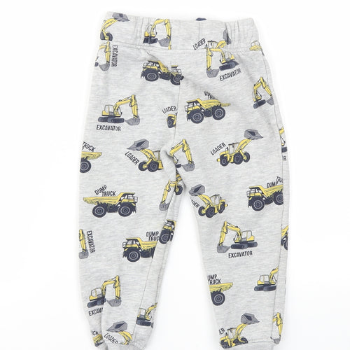 H&M Boys Grey Geometric  Jogger Trousers Size 3-4 Years