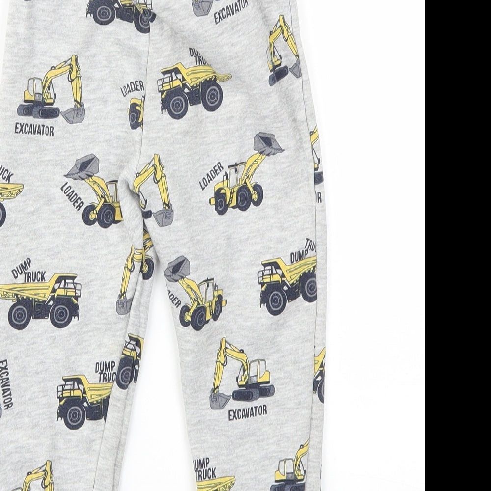 H&M Boys Grey Geometric  Jogger Trousers Size 3-4 Years