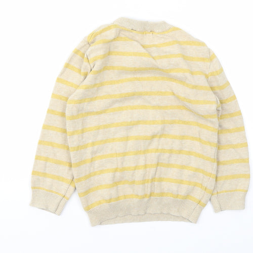 George Boys Beige Striped  Pullover Sweatshirt Size 4-5 Years