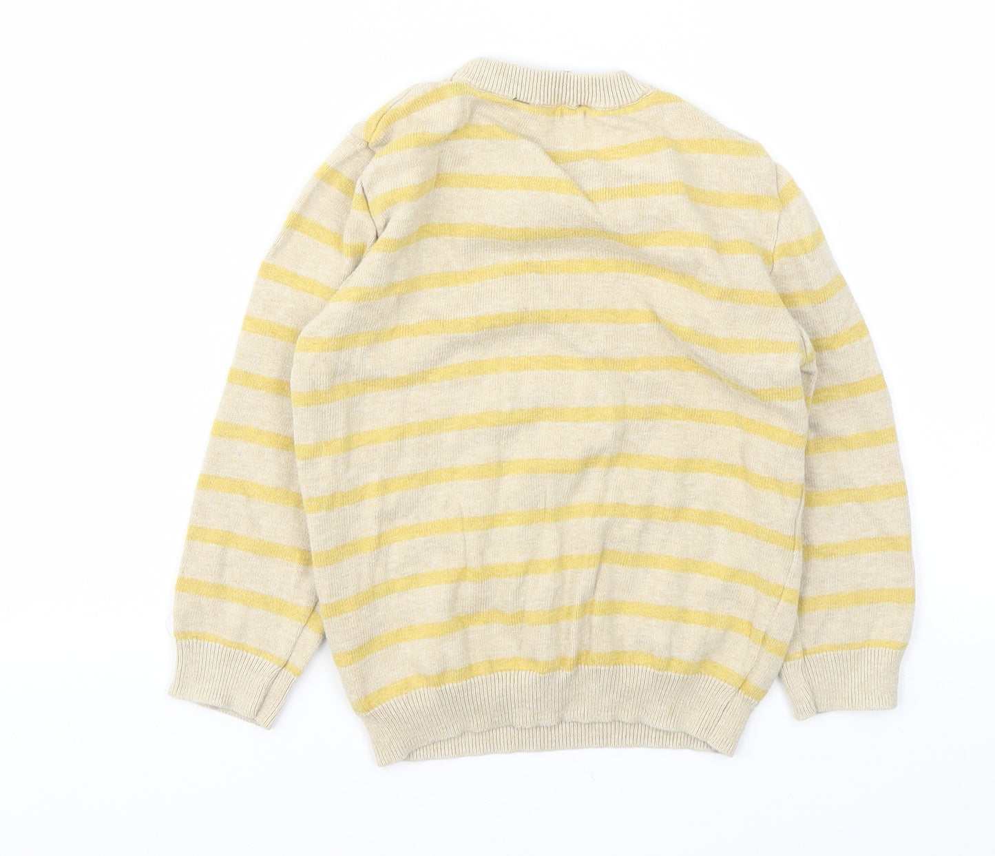 George Boys Beige Striped  Pullover Sweatshirt Size 4-5 Years