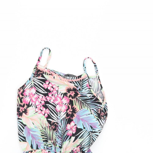 Primark Girls Multicoloured Floral  Playsuit One-Piece Size 7 Years
