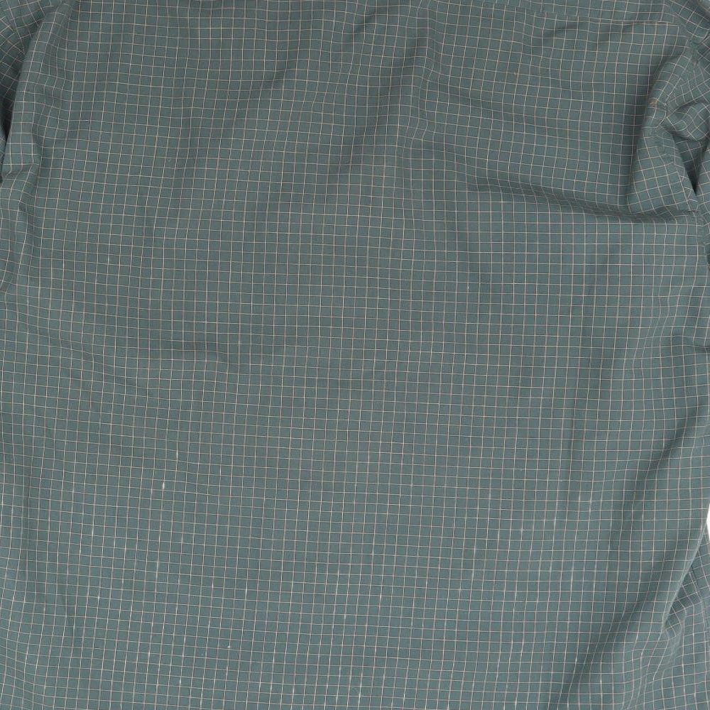 Zantos Mens Green Check   Dress Shirt Size L