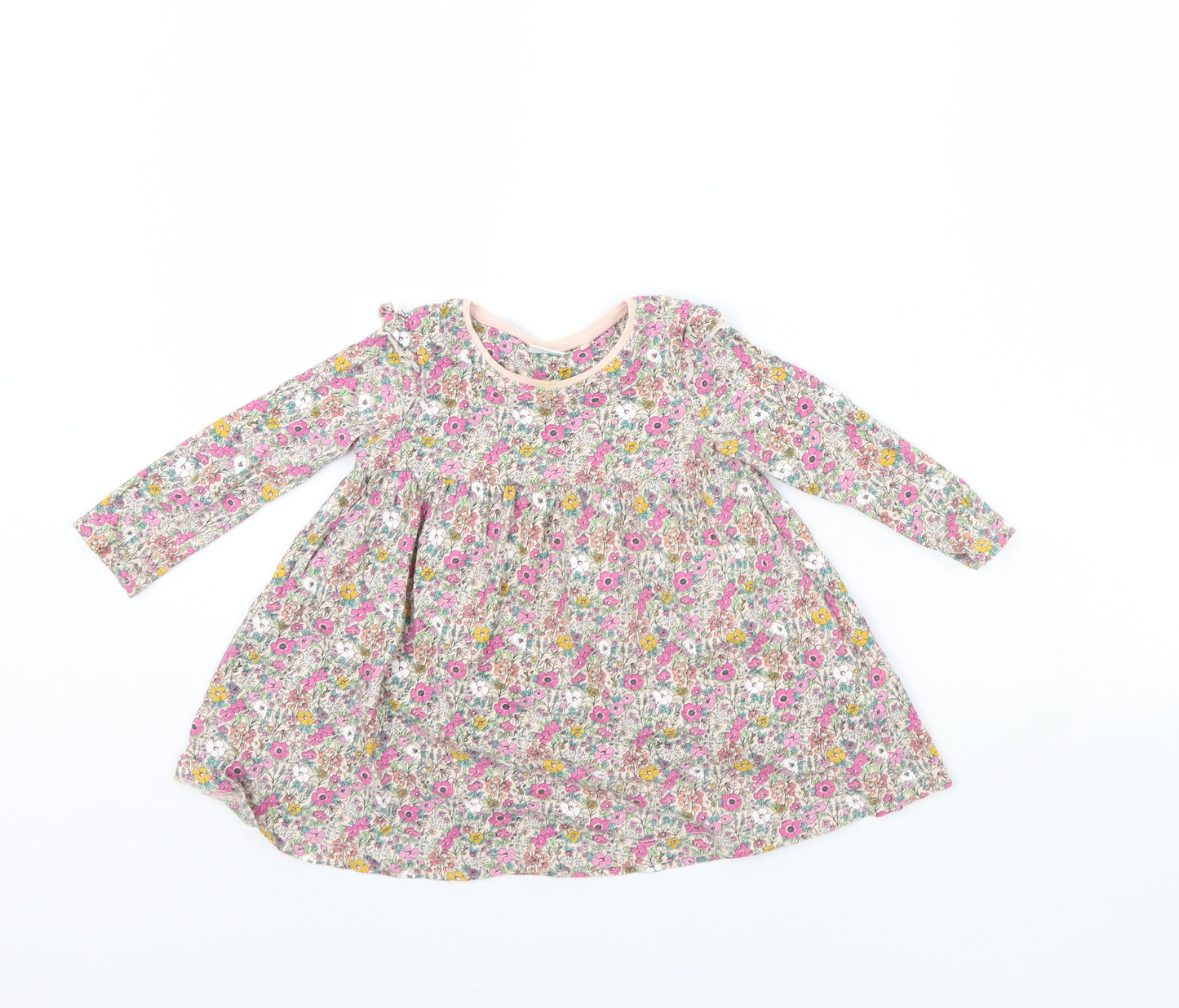 NEXT Girls Pink Floral  Fit & Flare  Size 2 Years