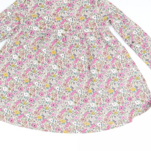 NEXT Girls Pink Floral  Fit & Flare  Size 2 Years