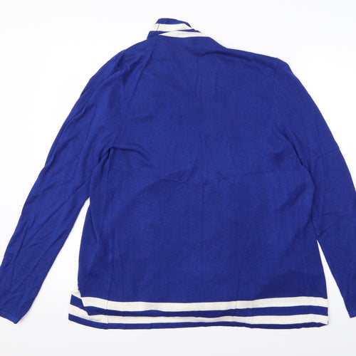 Covington Womens Blue  Rayon Cardigan Jumper Size S