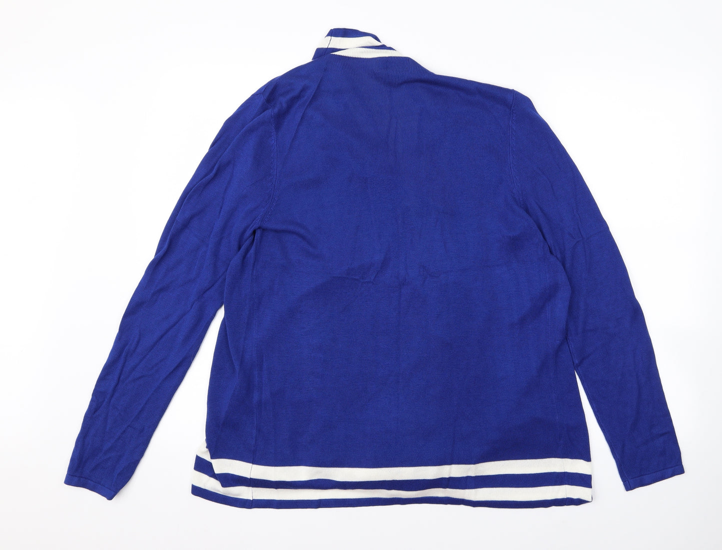 Covington Womens Blue  Rayon Cardigan Jumper Size S