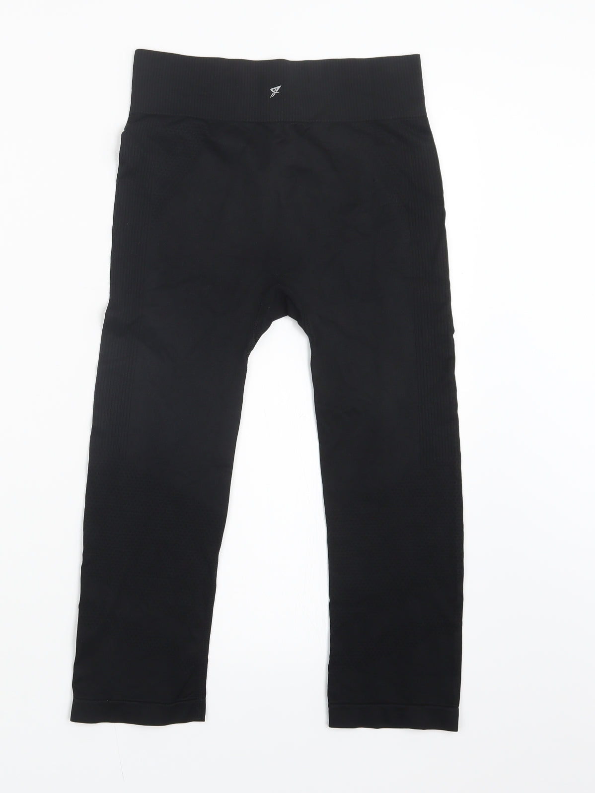 Workout Womens Black   Cropped Leggings Size 10 L18 in
