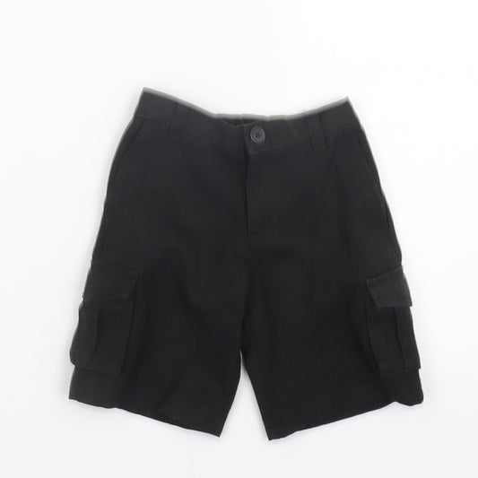 George Boys Black   Cropped Trousers Size 3-4 Years