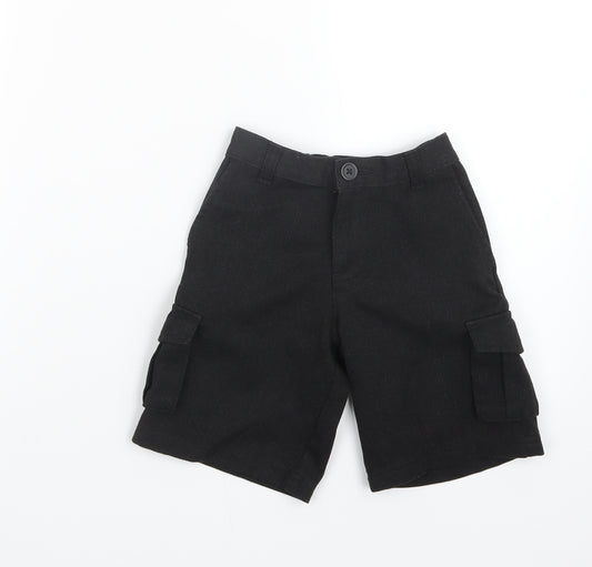 George Boys Black   Cropped Trousers Size 3-4 Years