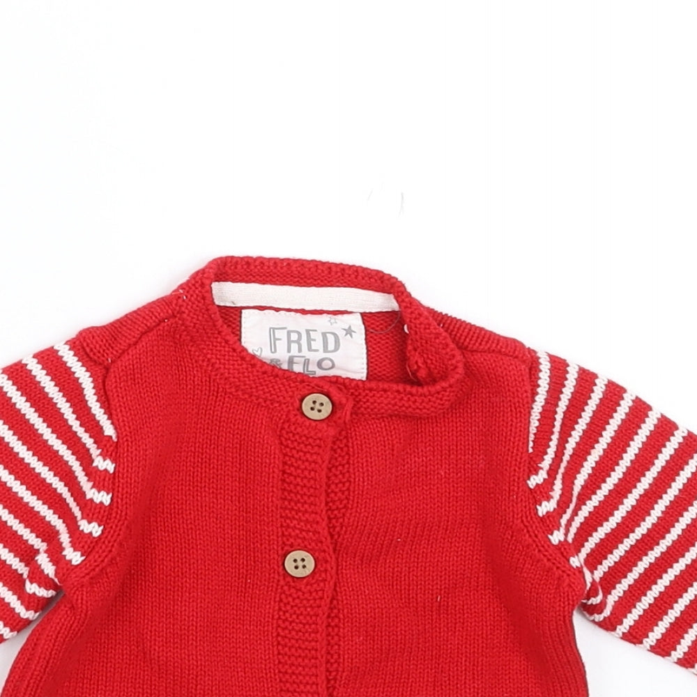 F F Girls Red Cardigan Jumper Size 0 3 Months Up to 1 month Preworn Ltd