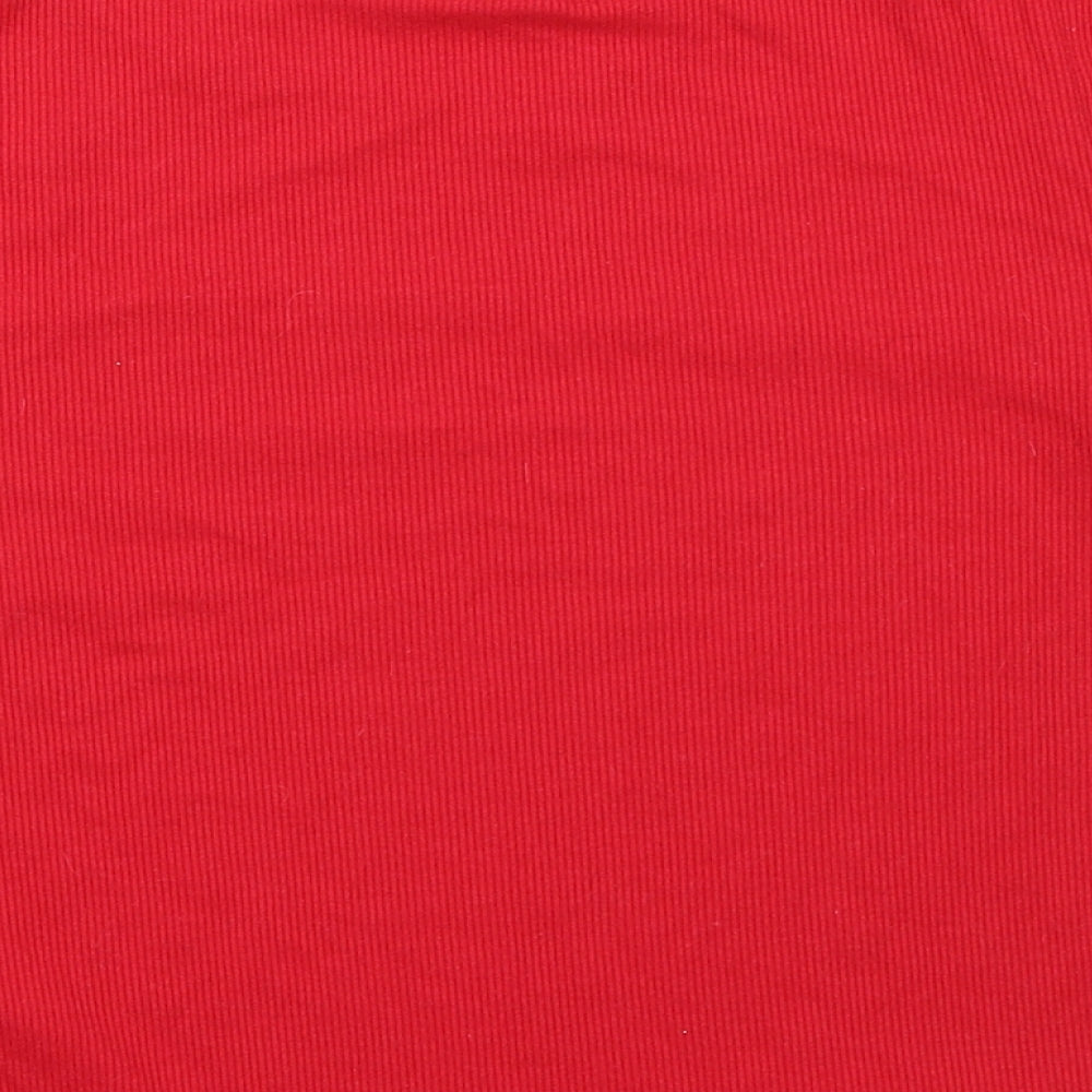 Gina Tricot Womens Red Striped  Basic T-Shirt Size M