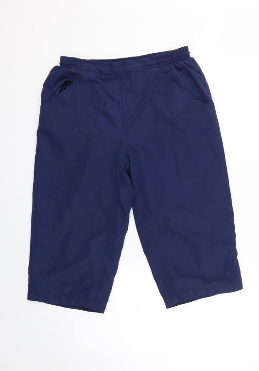 LA Gear Womens Blue   Track Pants Trousers Size 12  - 3/4 leg