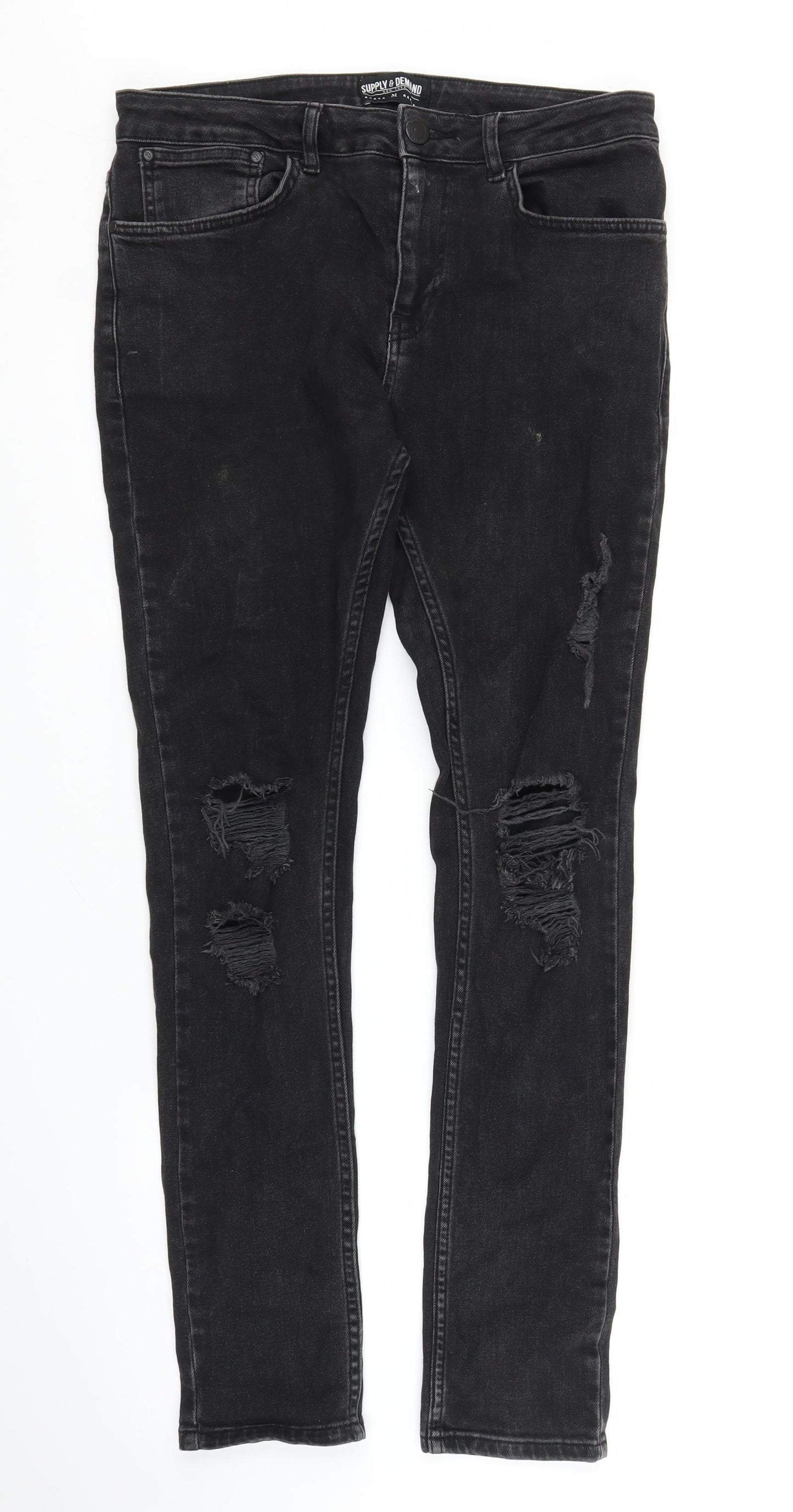 Supply & Demand Co. Womens Black  Denim Skinny Jeans Size M L28 in