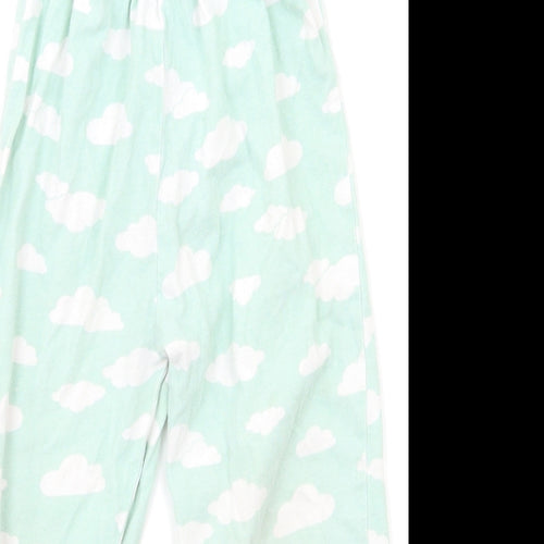 Primark Girls Green Geometric   Pyjama Pants Size 2-3 Years  - clouds