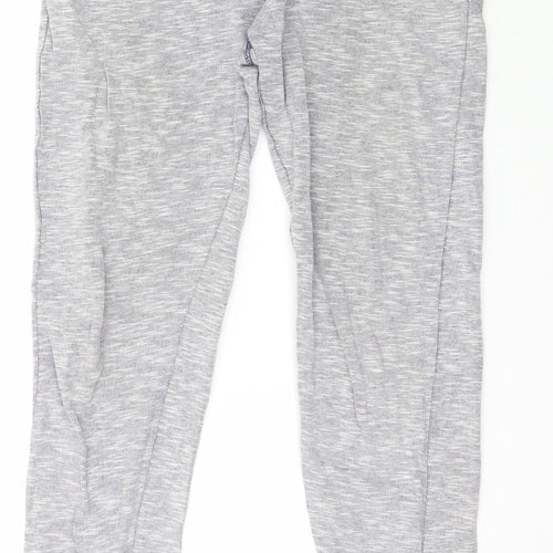 F&F Girls Grey Solid Jersey Capri Pyjama Pants Size 8-9 Years