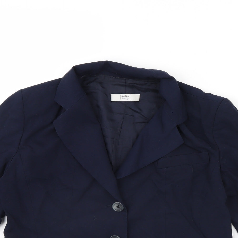 Atelier Womens Blue   Jacket Blazer Size 12  - Shoulder Pads