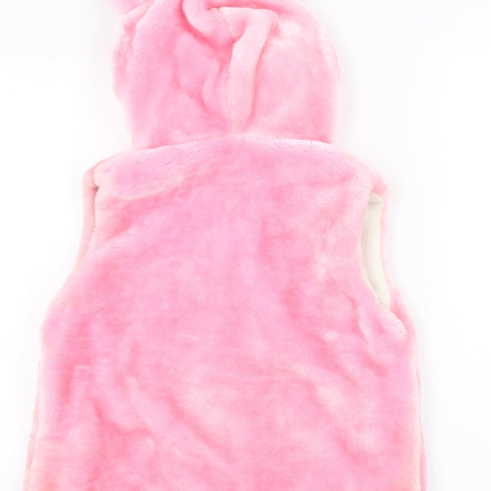 Preworn Girls Pink   Gilet Coat Size M  - Rabbit