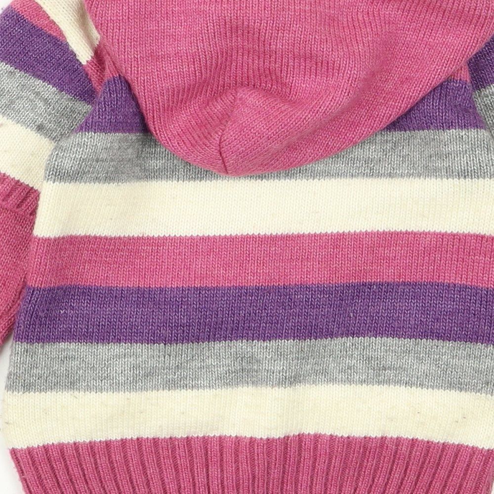 preworm Girls Multicoloured Striped  Jacket  Size 2 Years