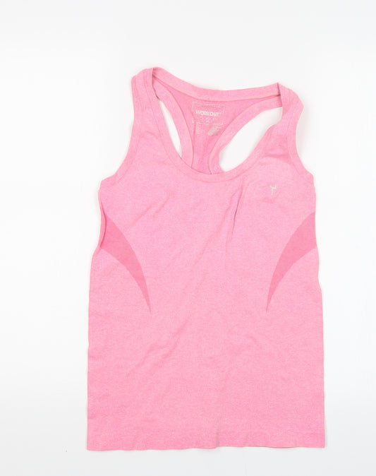 Workout Womens Pink   Basic Tank Size 10