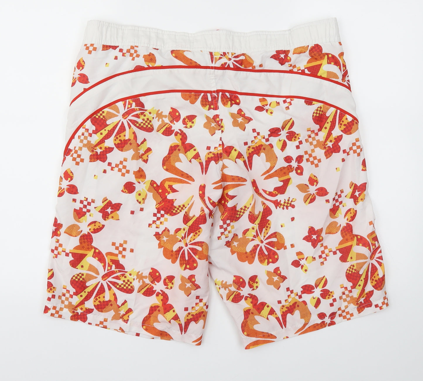 Topman Mens Red Floral  Sweat Shorts Size M - Stretch waistband