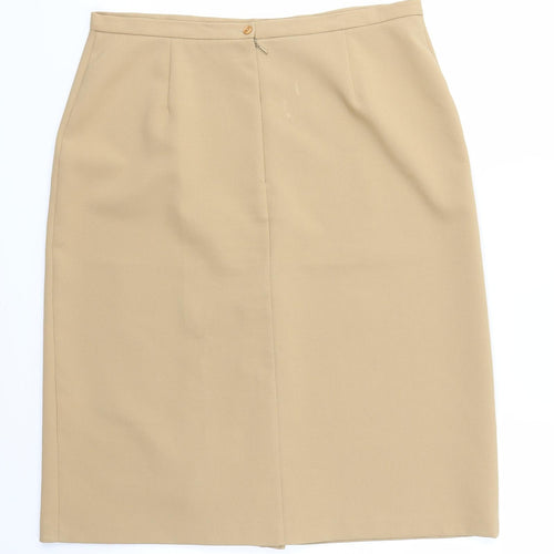 Ozone Womens Beige   A-Line Skirt Size 14