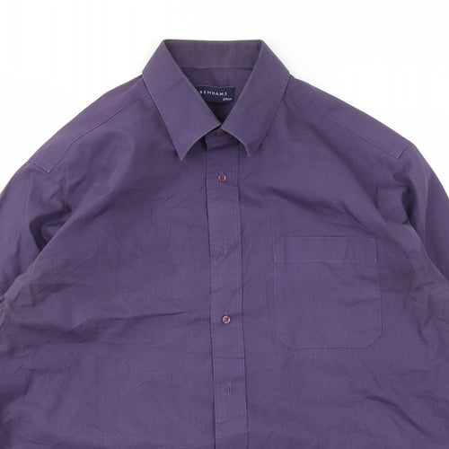 debanhams Mens Purple    Dress Shirt Size 15.5