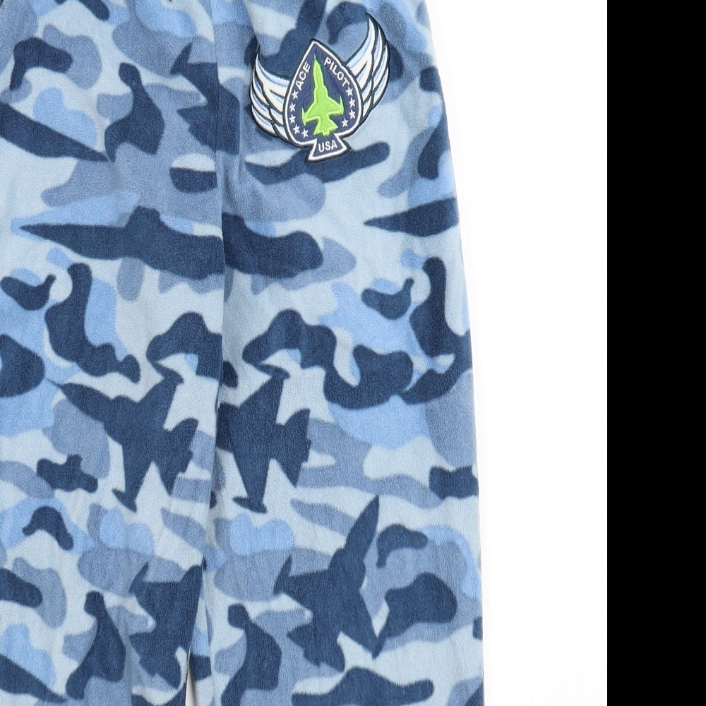 Steve Boys Blue Camouflage Fleece  Pyjama Pants Size 7-8 Years