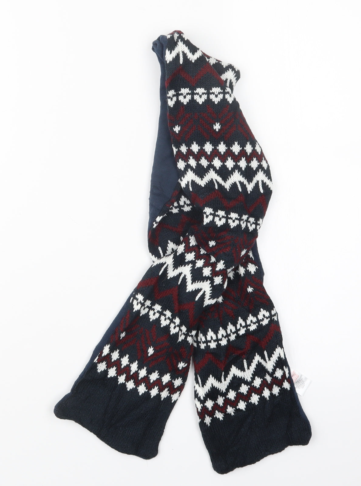 Primark Boys Blue Geometric Knit Scarf  One Size