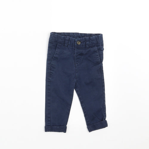 Marks and Spencer Boys Blue    Trousers Size 9-12 Months  - chinos