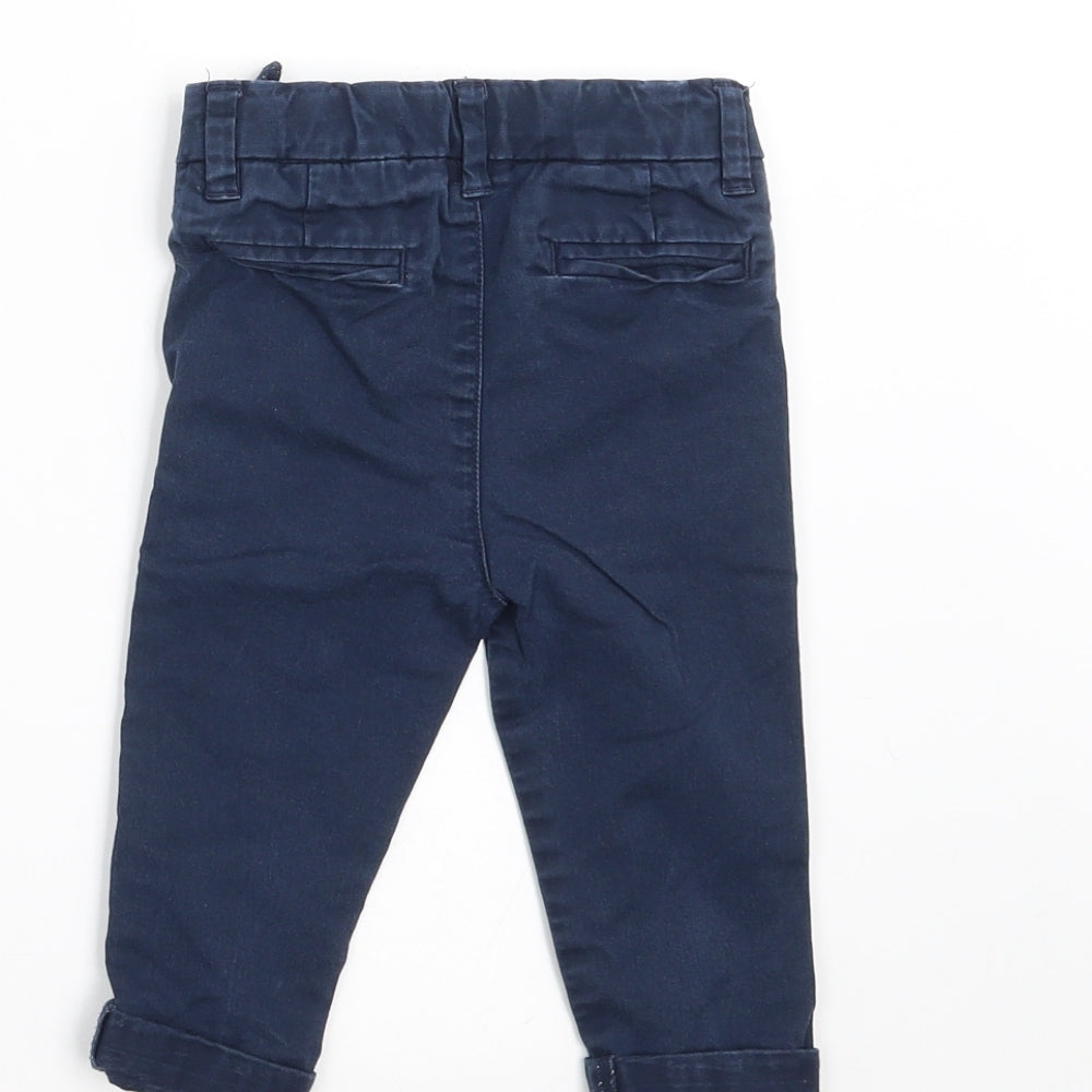 Marks and Spencer Boys Blue    Trousers Size 9-12 Months  - chinos