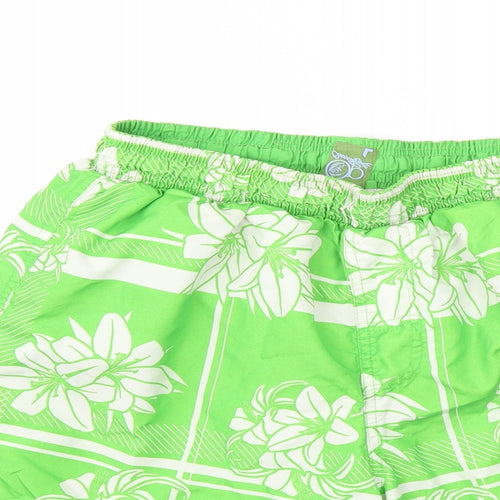 Op Mens Green Floral  Sweat Shorts Size L - Stretch waistband
