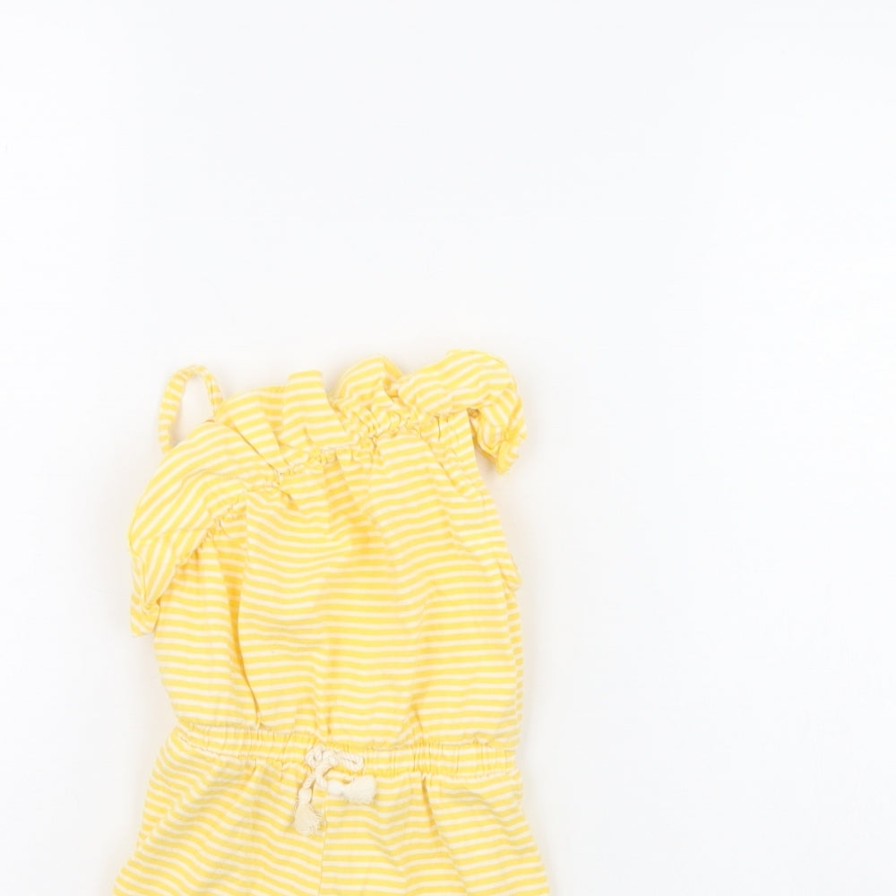 TU Girls Yellow Striped  Playsuit One-Piece Size 2 Years