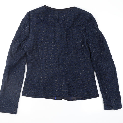 Jobis Womens Blue Geometric  Jacket Coat Size 12