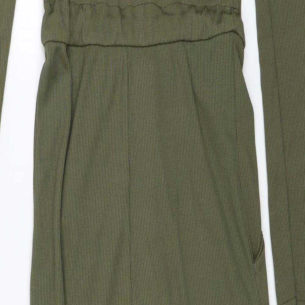Boohoo Womens Green   Jumpsuit One-Piece Size 4