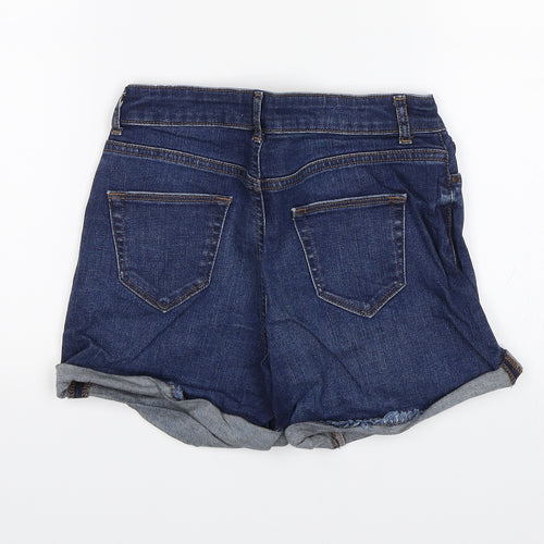 Miss Selfridge Womens Blue  Denim Chino Shorts Size 4