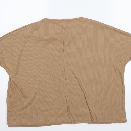 Boohoo Womens Brown   Basic T-Shirt Size 4