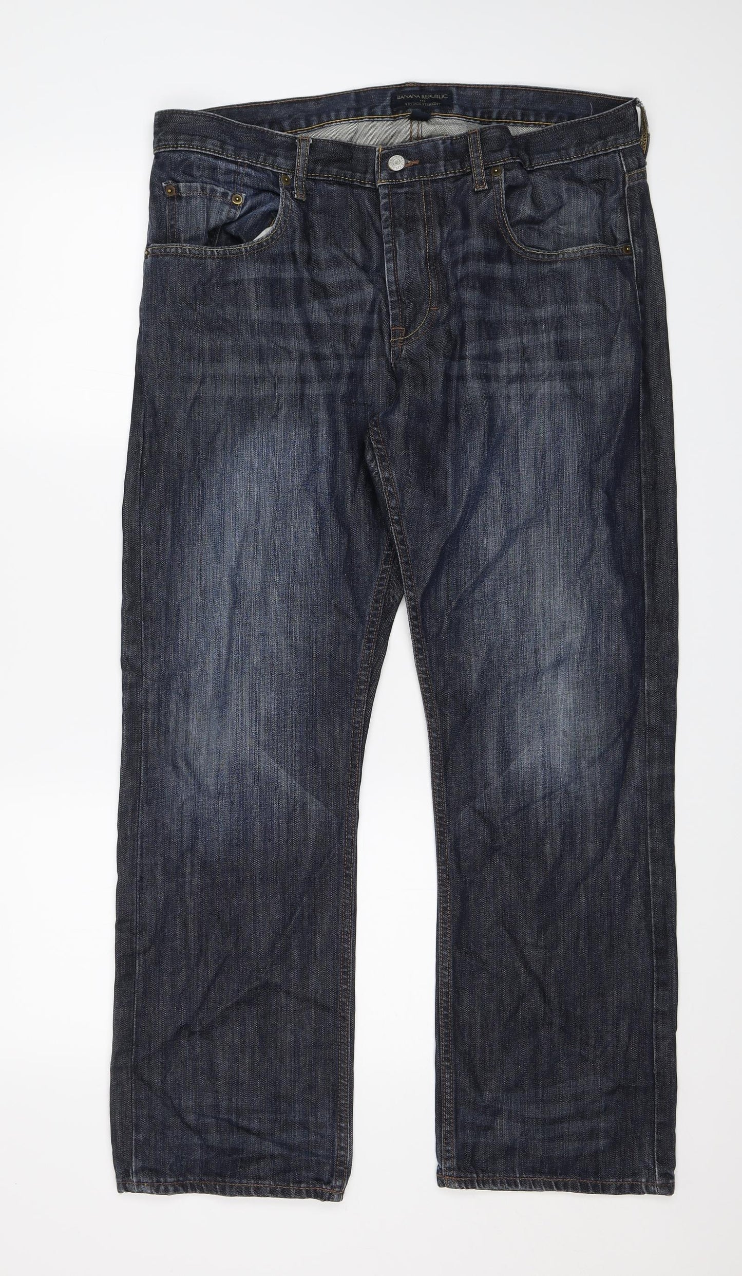 Banana Republic Mens Blue  Denim Bootcut Jeans Size 35 in L28 in