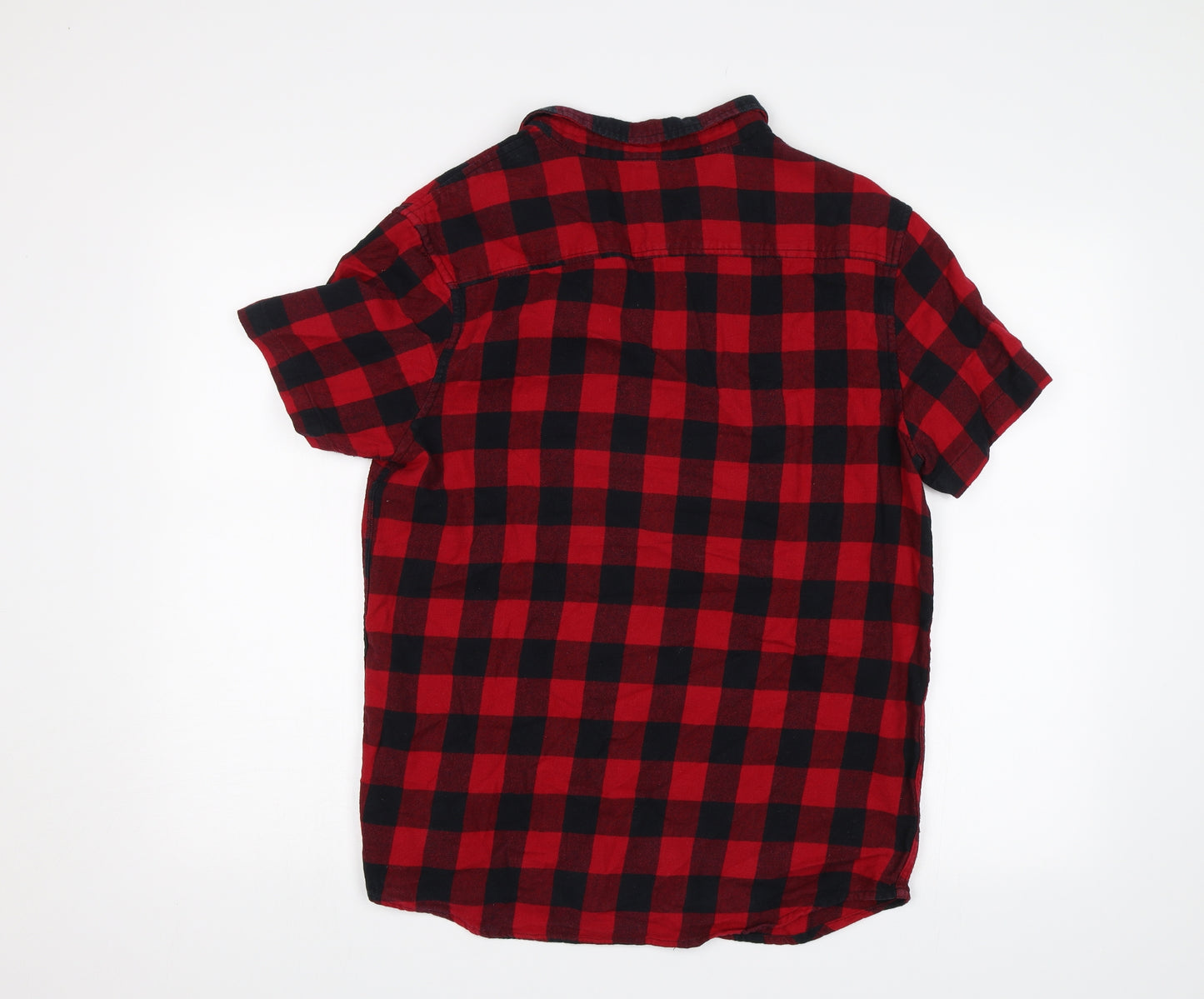 Cedar Wood State Mens Red Plaid   Button-Up Size L