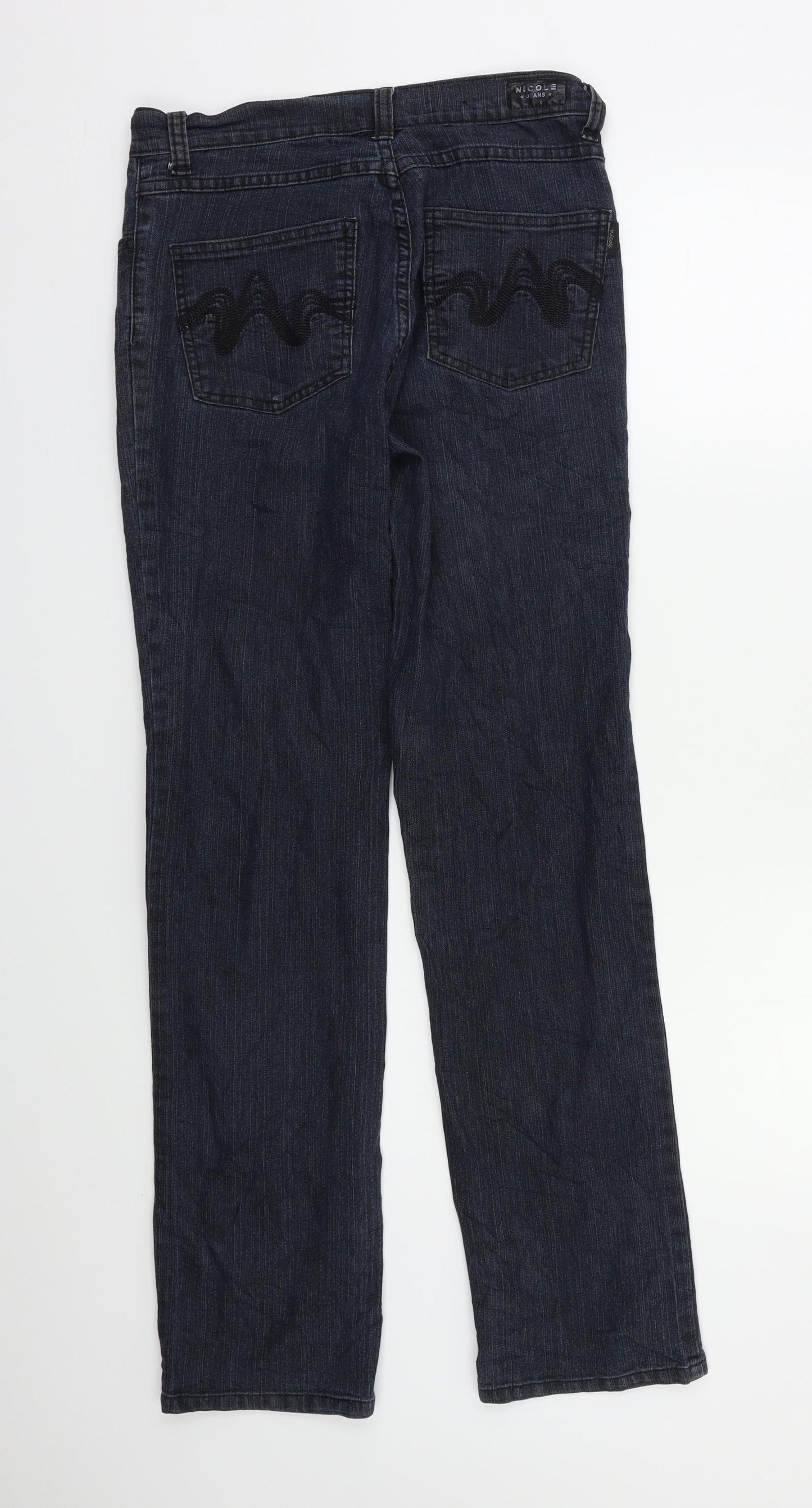 Nicole Womens Grey   Straight Jeans Size 10 L30 in